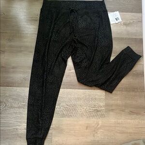 Beyond Yoga Black Leopard Print Joggers